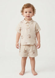 Girls' Lightweight Pure Cotton Gauze Summer Set