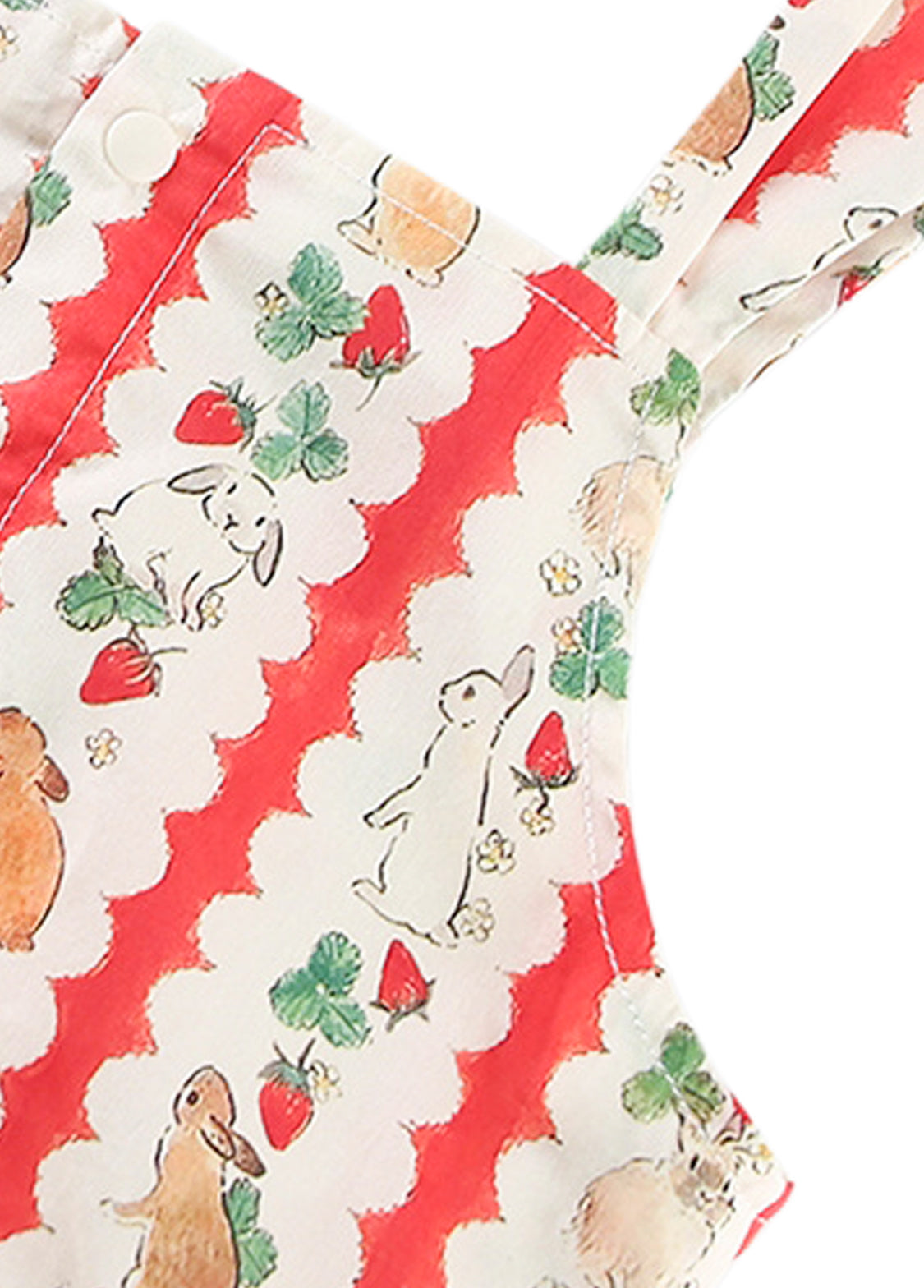 Girls Bunny Print Cotton Two-Piece Outfit