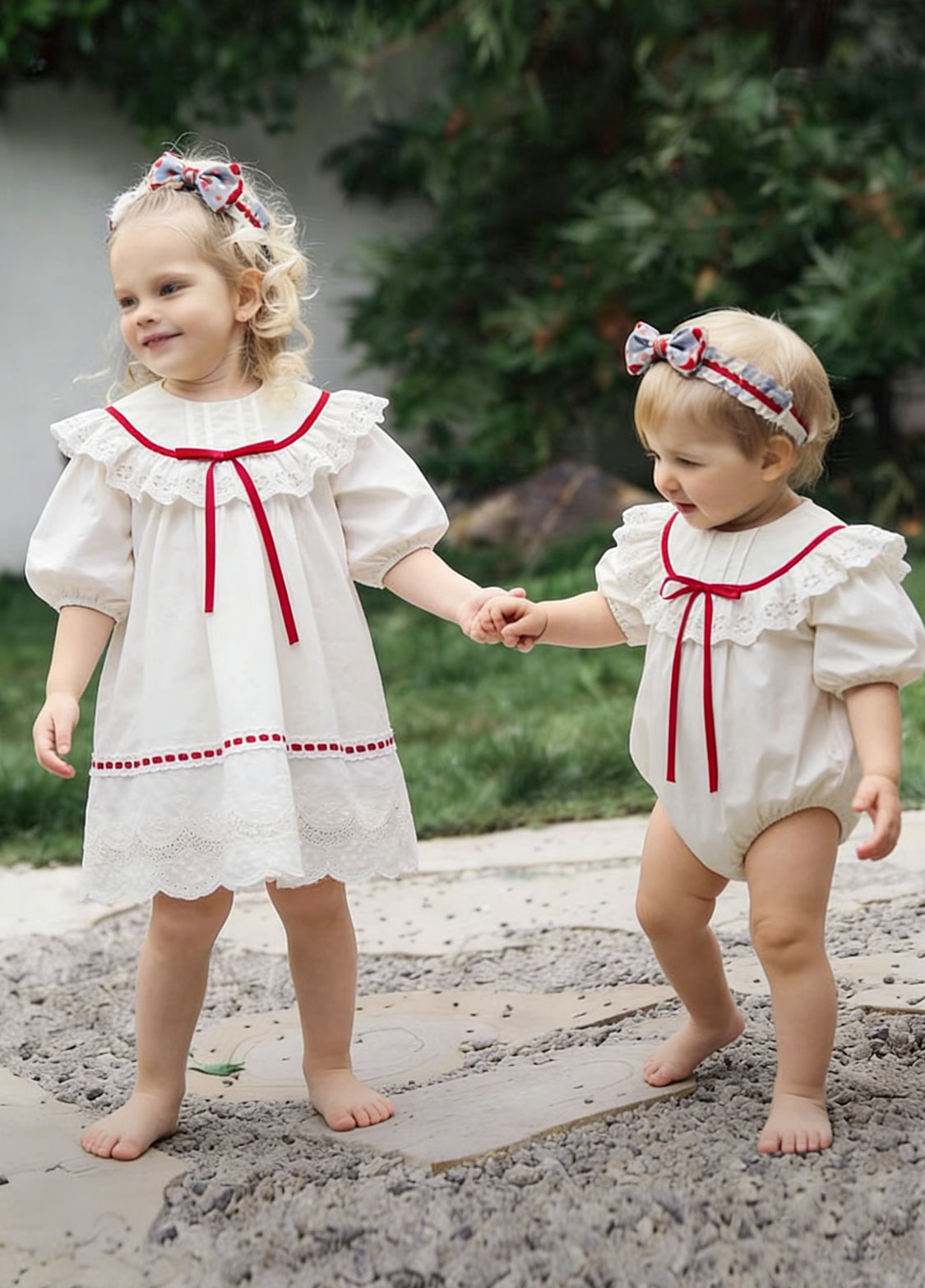 Girls Sweet Lace Ruffle Dress