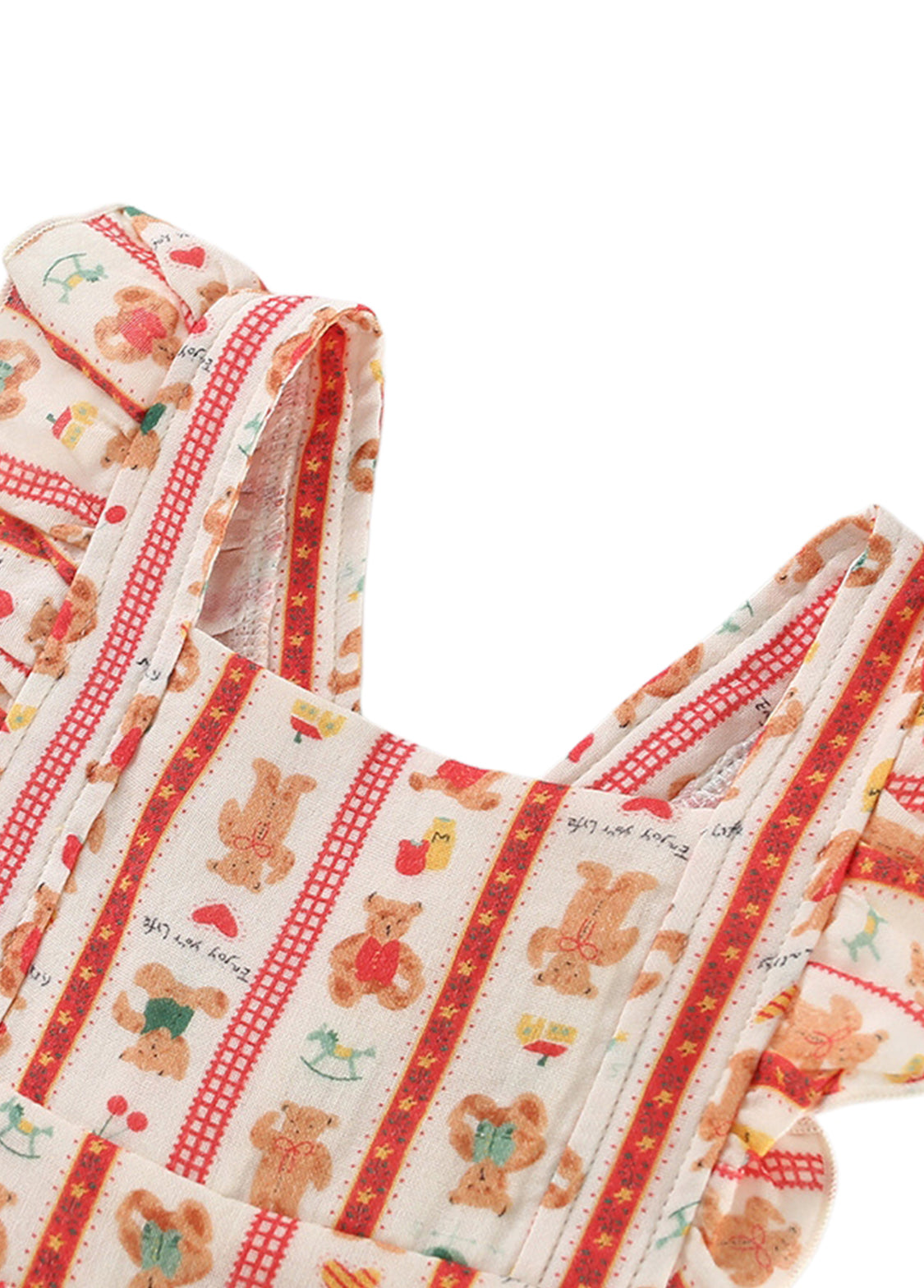 Baby Bear Print Cotton Romper