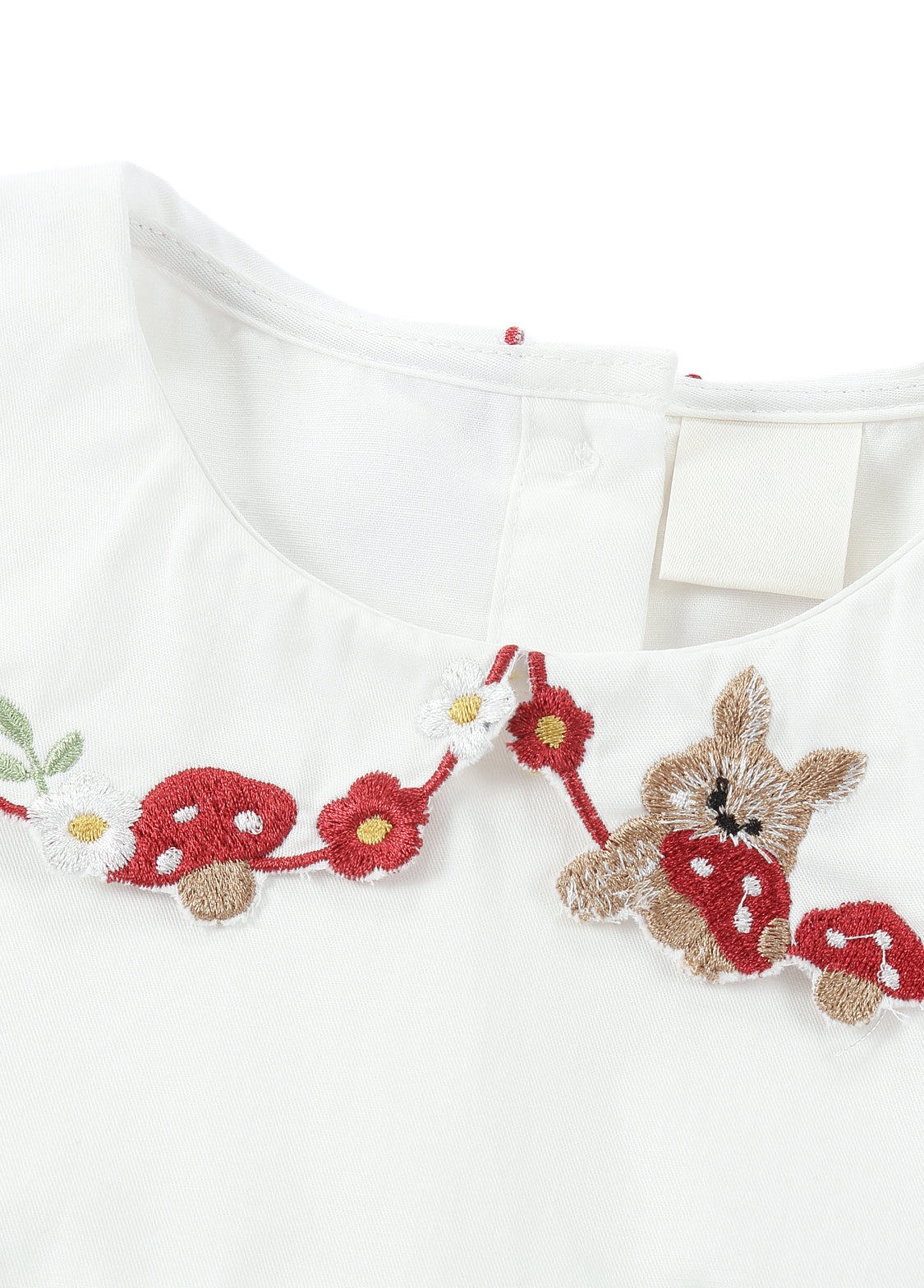 Girls Cotton Easter Bunny Embroidered Dress