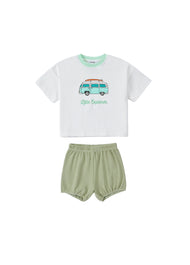 Boys Graphic Cotton Stretch Two-Piece Outfit