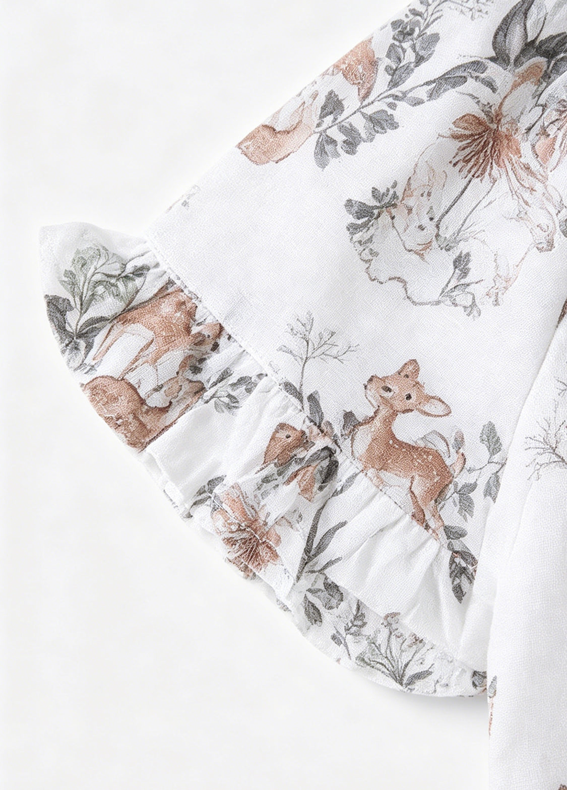 Breathable Baby Girl Bamboo Cotton Gauze Summer Set | Deer Print 2-Piece