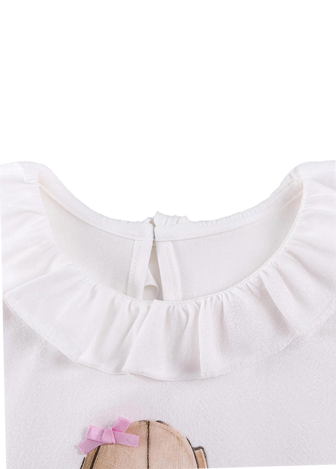 Girls Cotton Bunny Floral Two-Piece Set