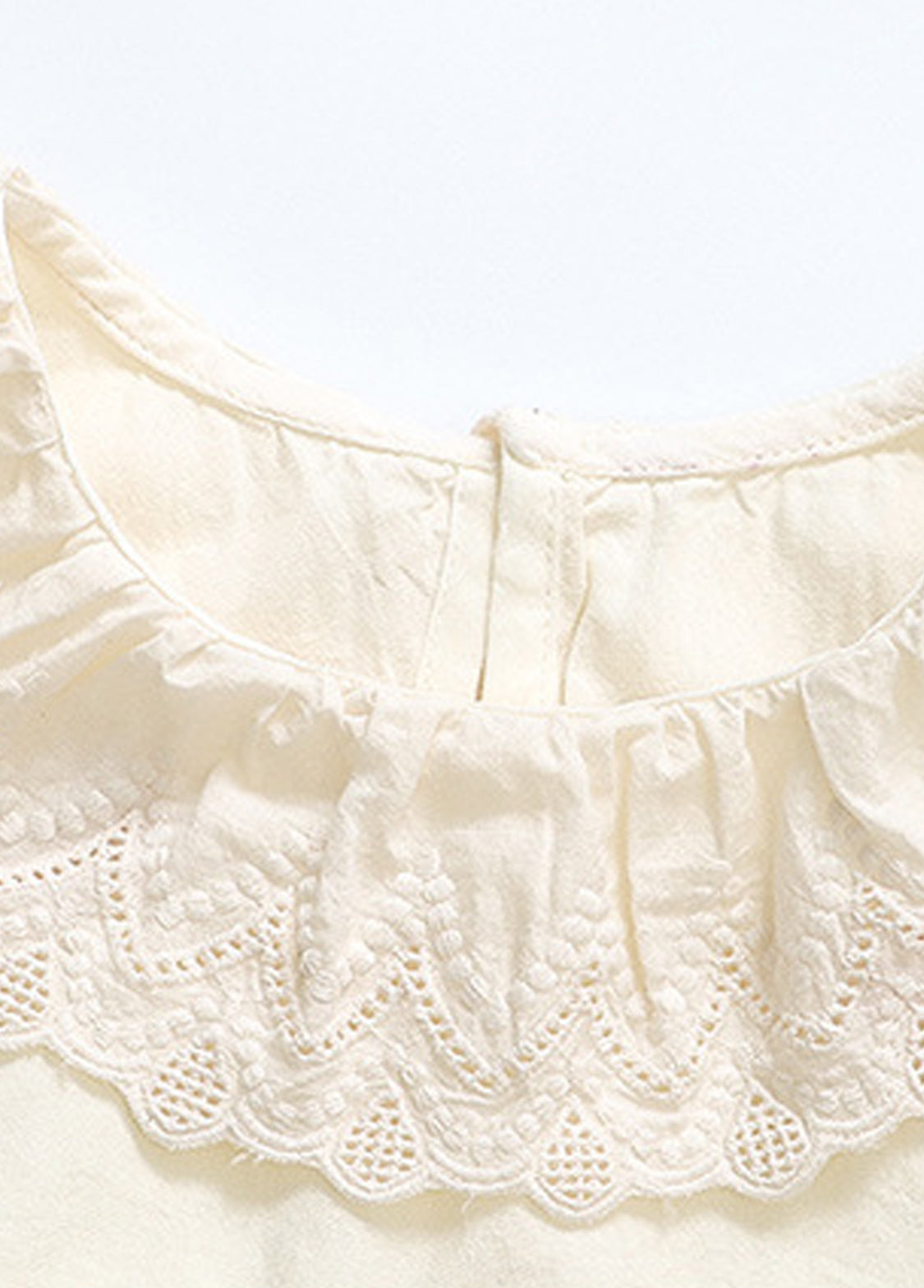 Girls Cute Bow-print Lace Dollar Collar Sleeveless Top And Pants Set