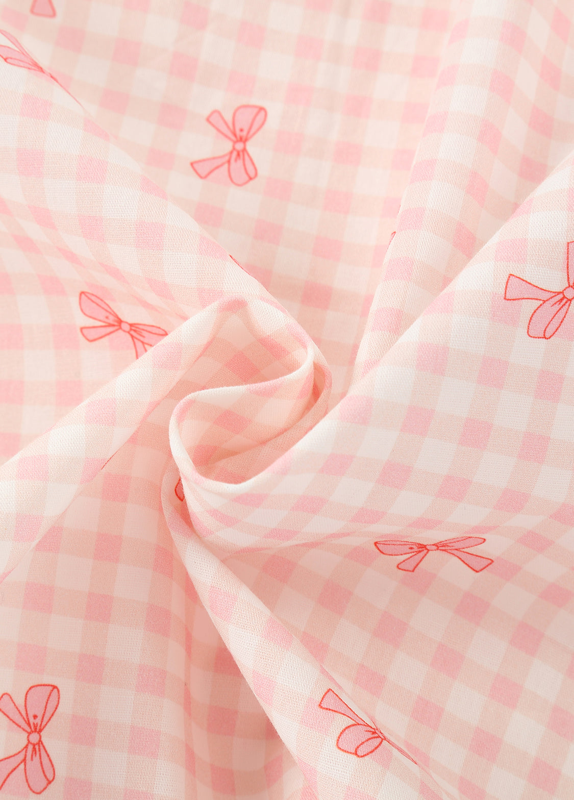 Girls Bow Print Cotton Dress