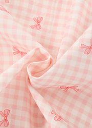Girls Bow Print Cotton Dress