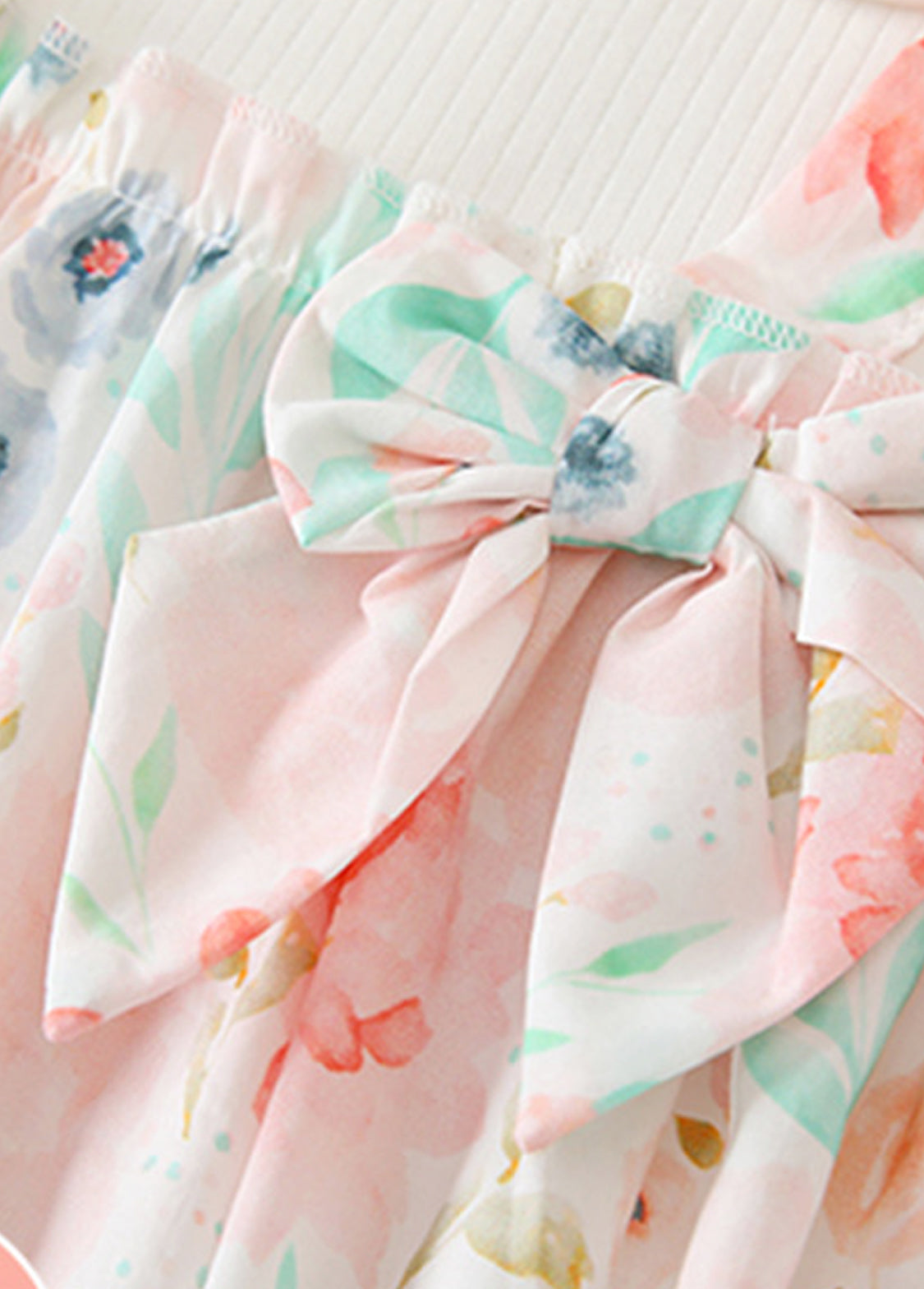 Baby Girl Floral Cottage Style Romper with Headband