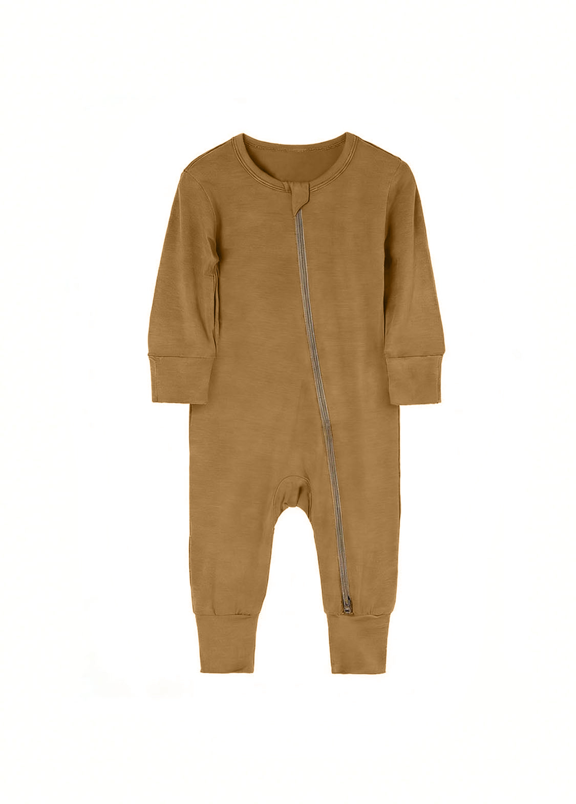 Baby Bamboo-Blend Zip-Front One-Piece Romper