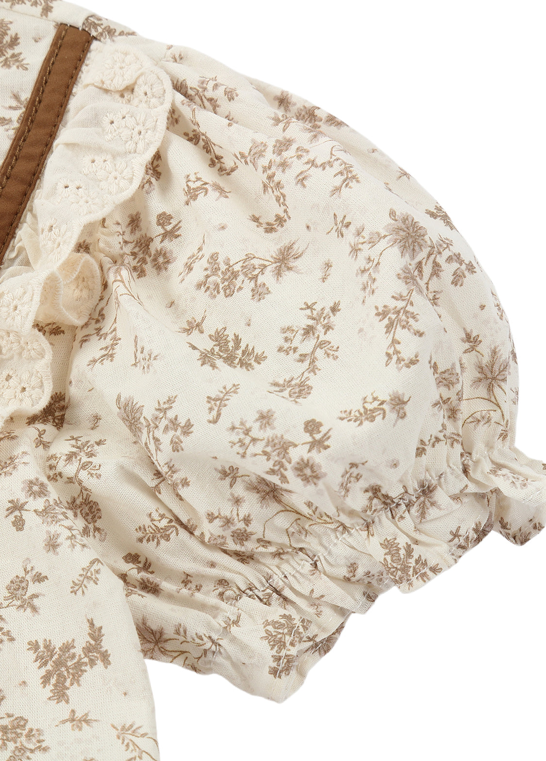 Girls Cotton Floral Two-Piece Outfit