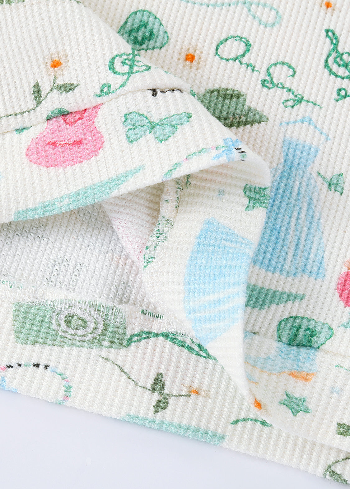 Kids Cotton Music Print Lounge Set