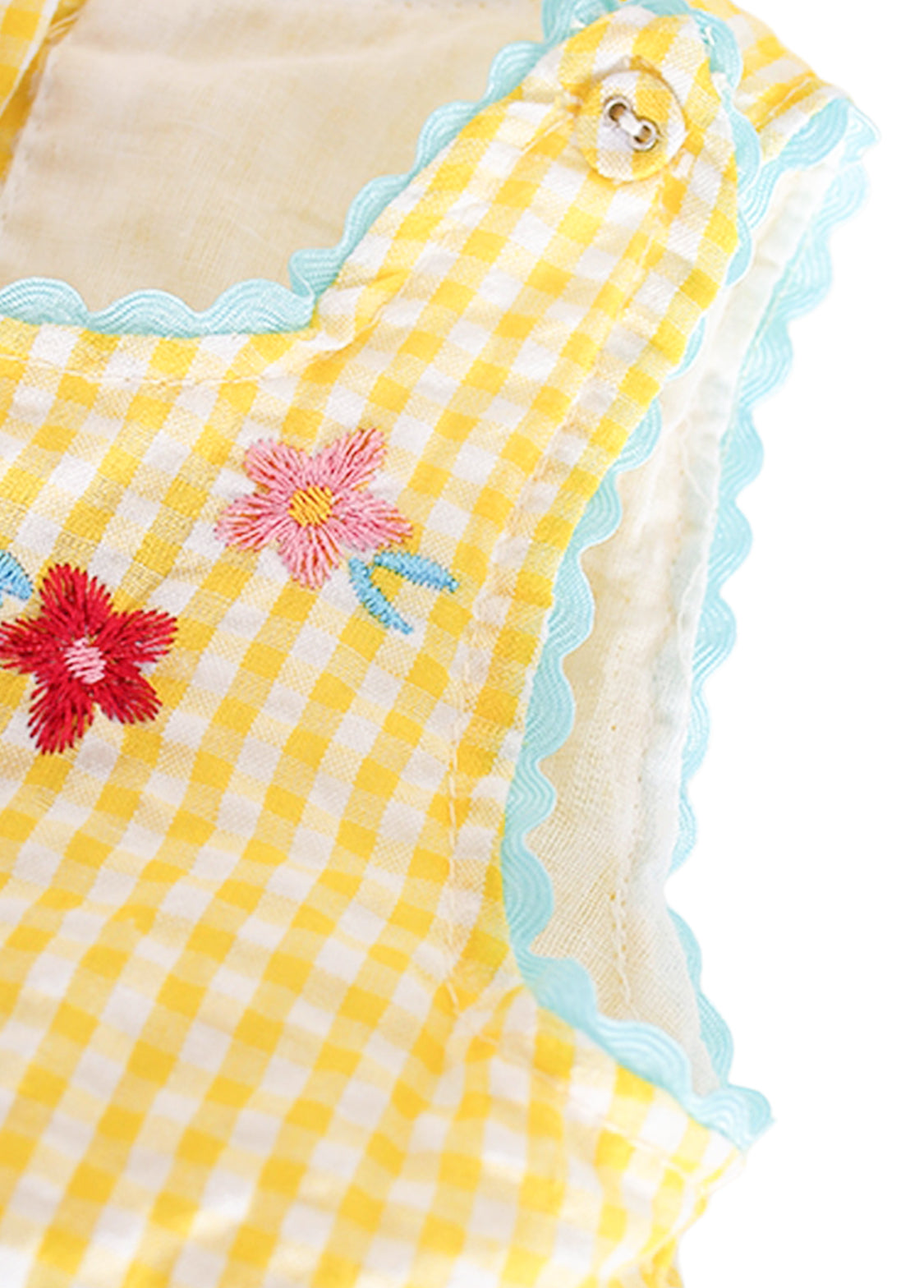 Baby Girl Duck Embroidered Cotton Dress