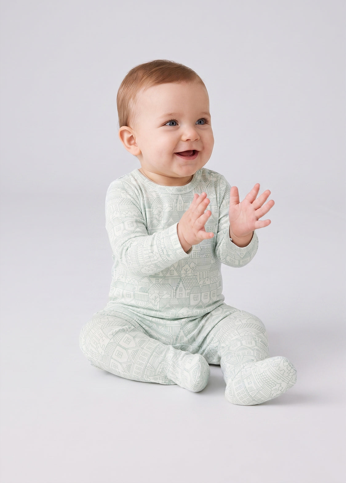 Baby Printed Stretch Footed One-Piece