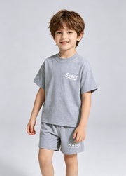 Boys Logo Cotton Stretch Two-Piece Set