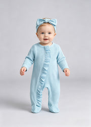 Baby Girl  Cute Ruffled Romper With Headband