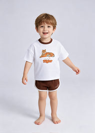 Boys Tiger Graphic Cotton Stretch Two-Piece Set