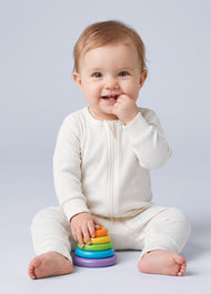 Baby Ribbed Long Sleeve One-Piece Romper