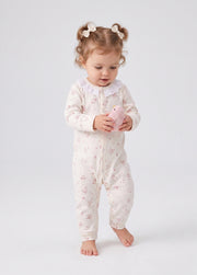 3-Pack Baby Girl Cotton Cute Printed Long-Sleeved Romper