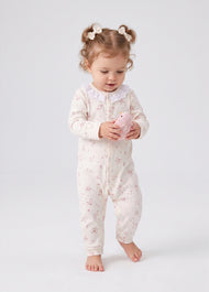 3-Pack Baby Girl Cotton Cute Printed Long-Sleeved Romper