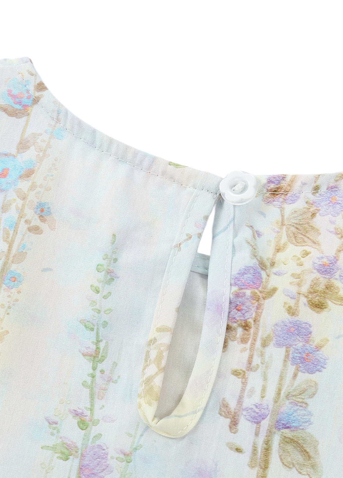 Girls Cotton Embroidered Floral Dress