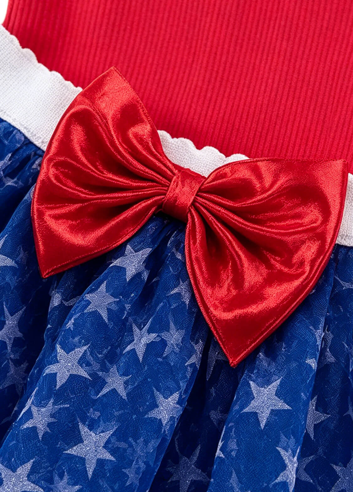 Baby Girls 4th of July Independence Day Outfit Set Infant Ruffle Romper Bodysuit Star Tulle Tutu Skirt and Headband 3-Piece Patriotic Set