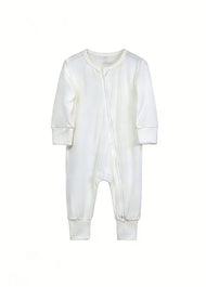 Baby Bamboo-Blend Zip-Front One-Piece Romper