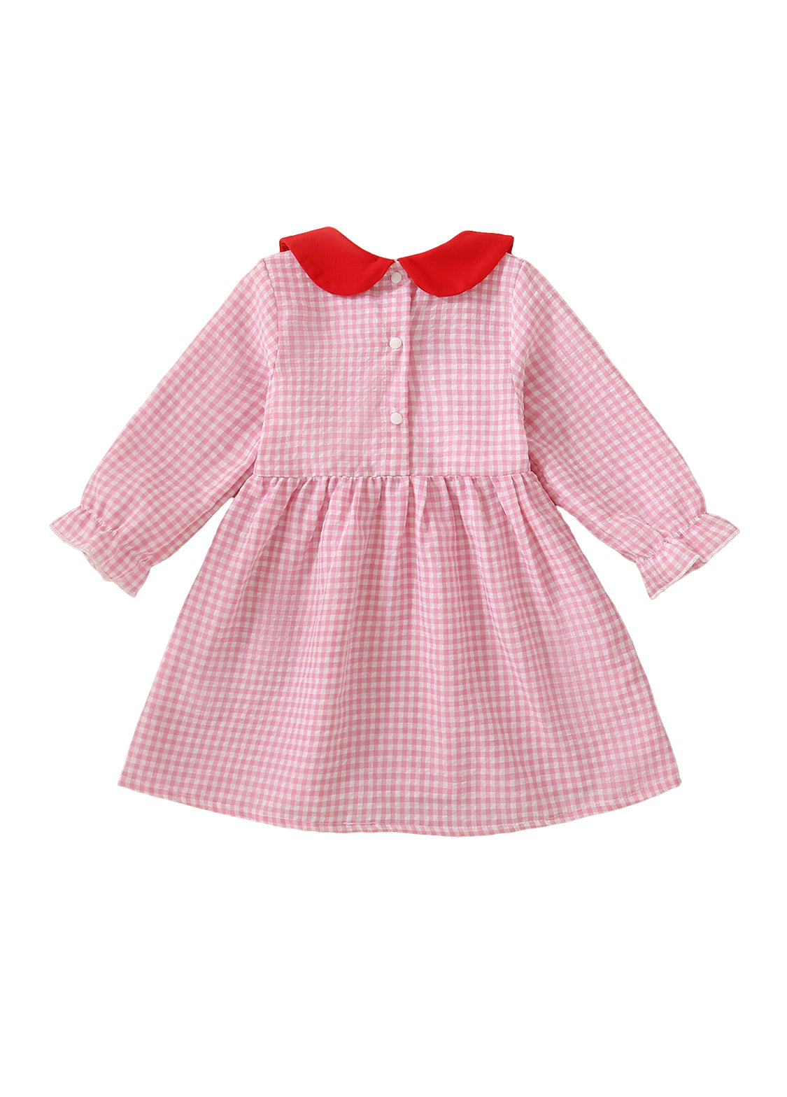 Girl Cute Letters Embroidered Dollar Collar  Dress