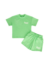 Boys Logo Cotton Stretch Two-Piece Set