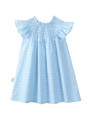 Girls Bow Print Cotton Dress