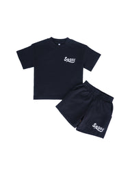 Boys Logo Cotton Stretch Two-Piece Set