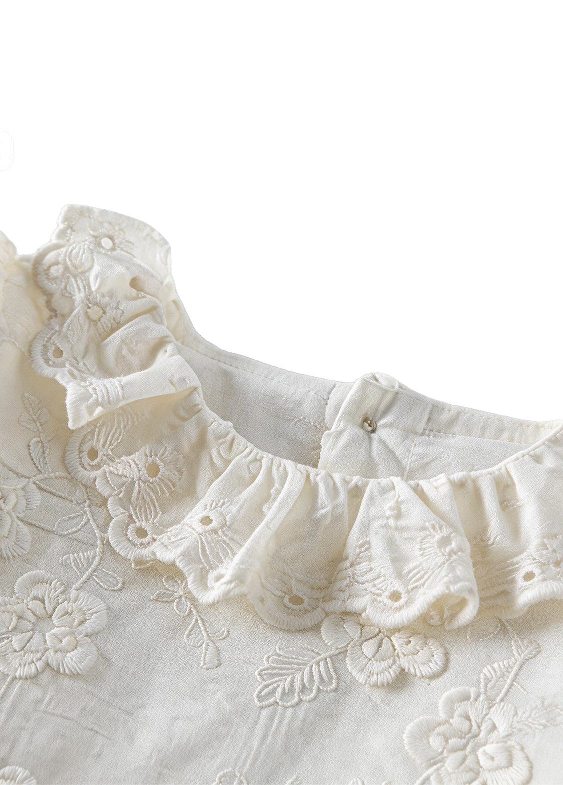 Girls Retro Stereoscopic Embroidered Ruffles Long-sleeved Princess Dress