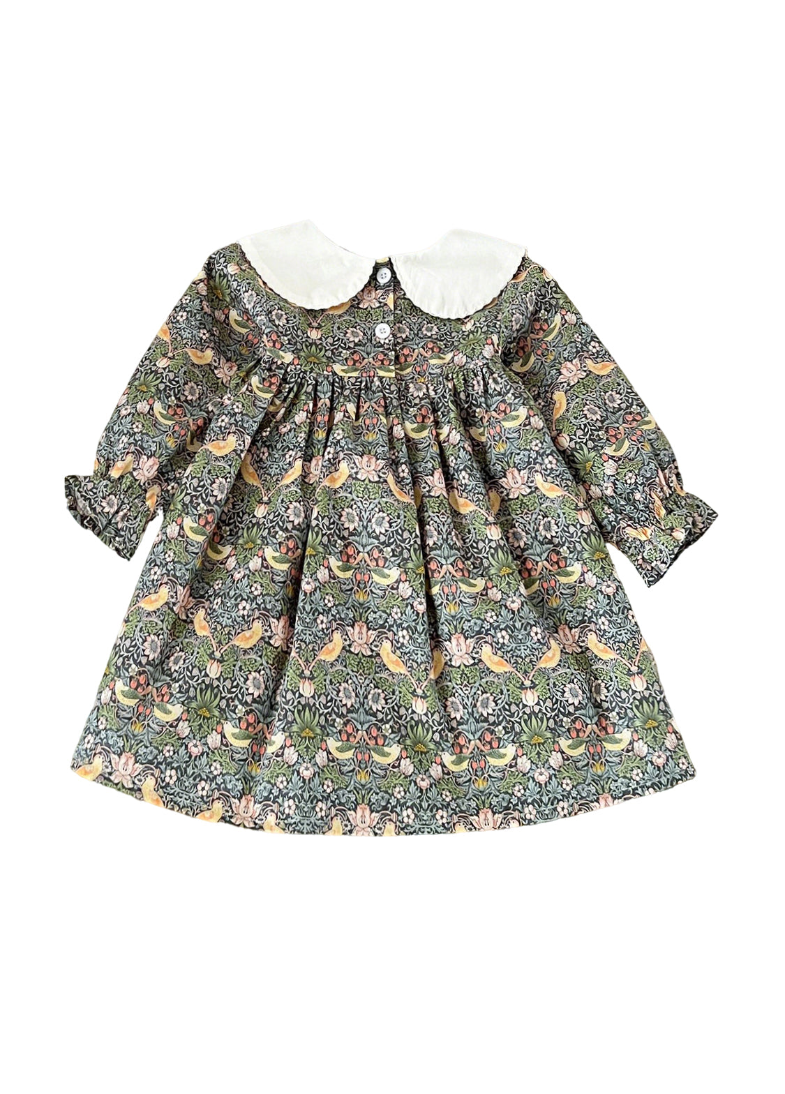 Girls Sweet Floral Dollar Collar Dress