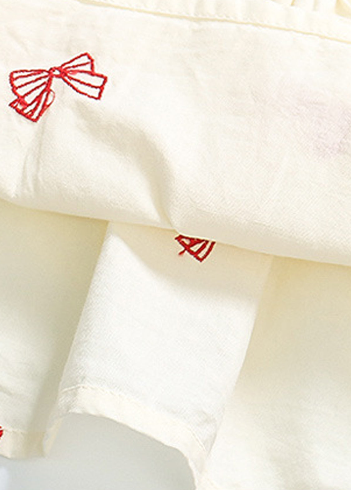 Girls Cute Bow-print Lace Dollar Collar Sleeveless Top And Pants Set