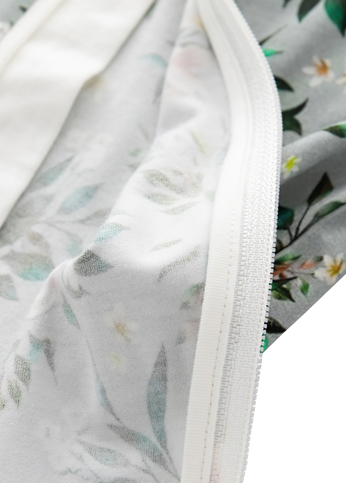 Baby Boy's Bamboo Fiber Floral Zip-Up Romper Pajamas