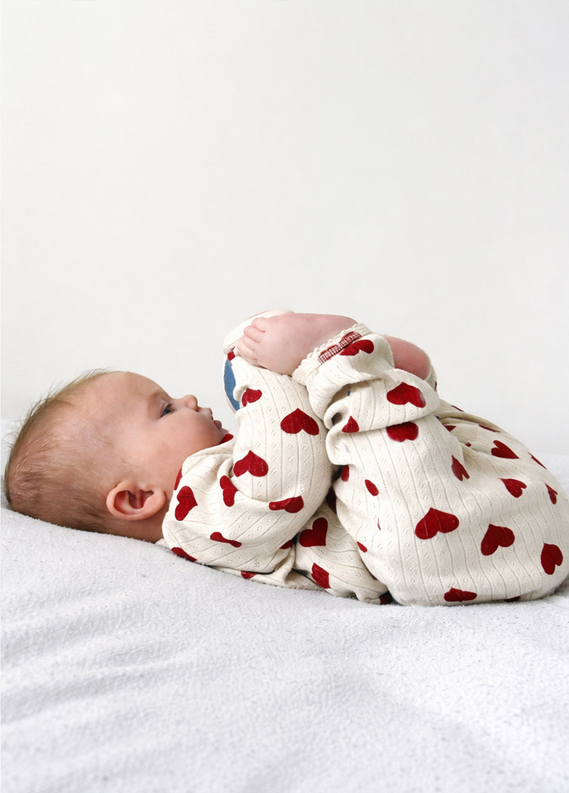 Baby Bow Print Cotton Zipper Romper