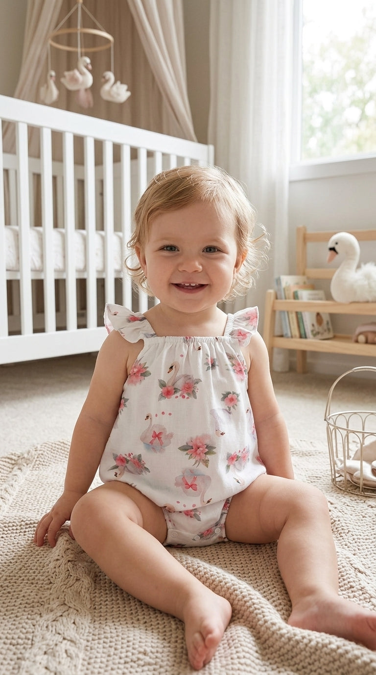 Baby Sleeveless Romper — Cute Printed Vest-Style Jumpsuit