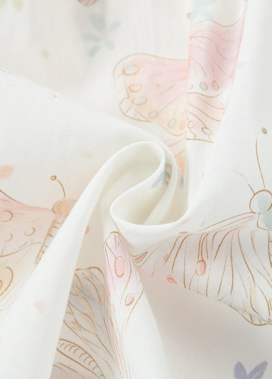 Girls Butterfly Print Cotton Dress