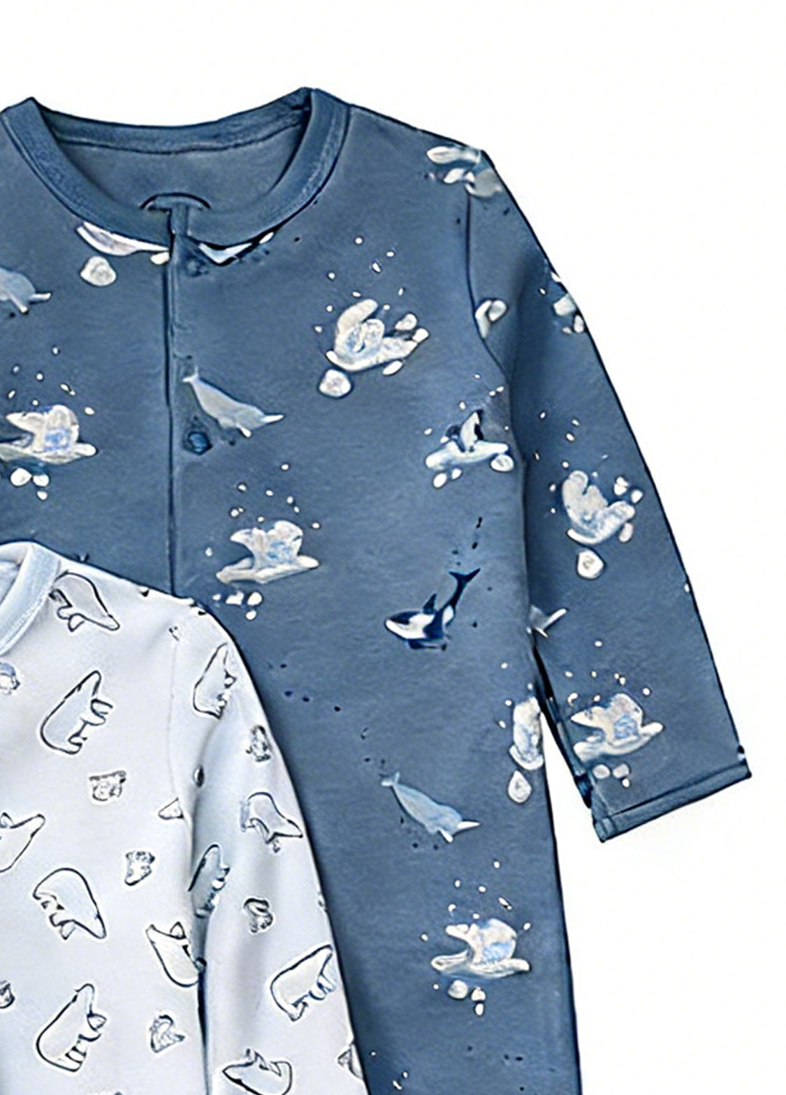 3-Pack Baby Boys Cotton Cute Printed Long-Sleeved Romper