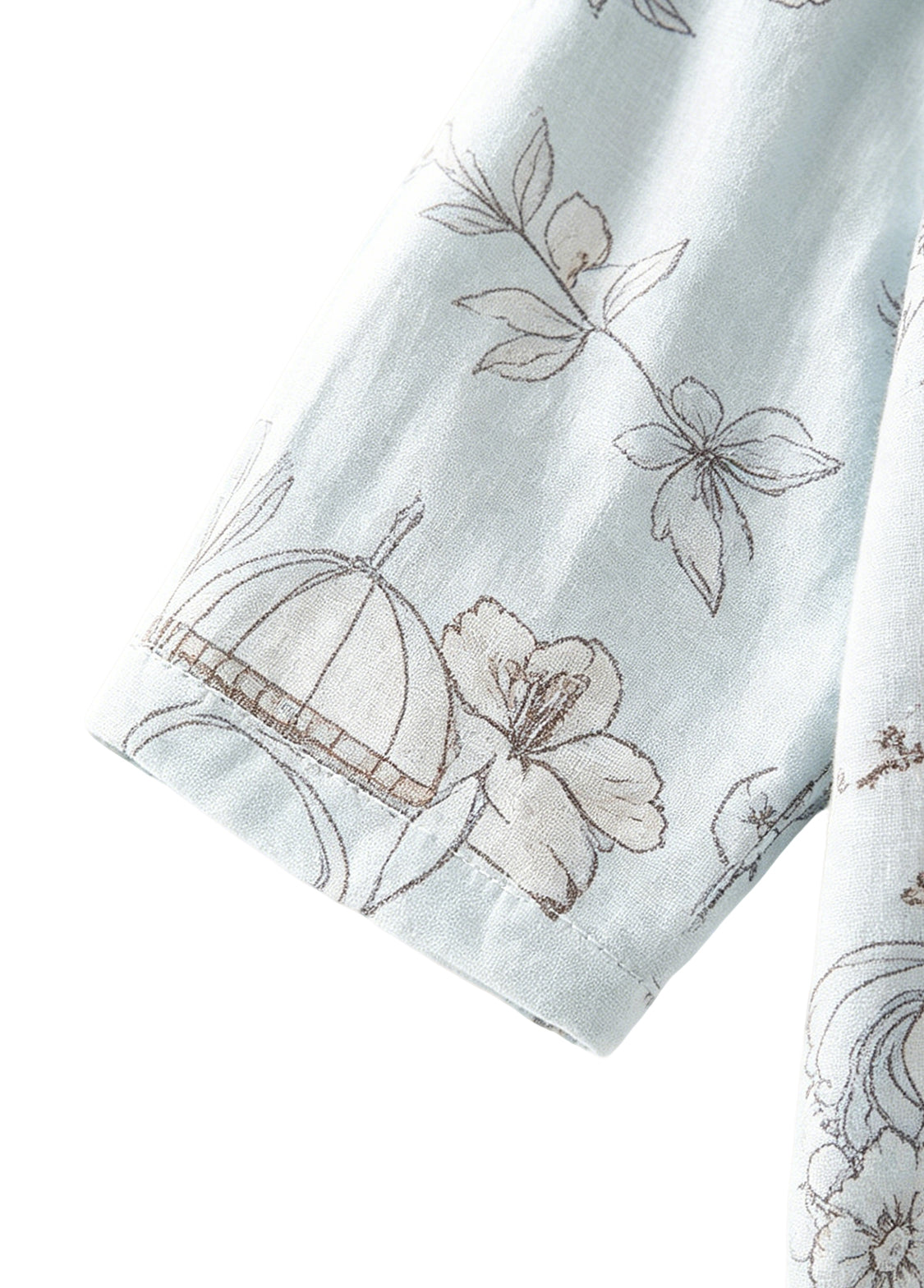 Baby Boy's Long-Sleeve Bamboo Fiber Set with Garden Pony Print