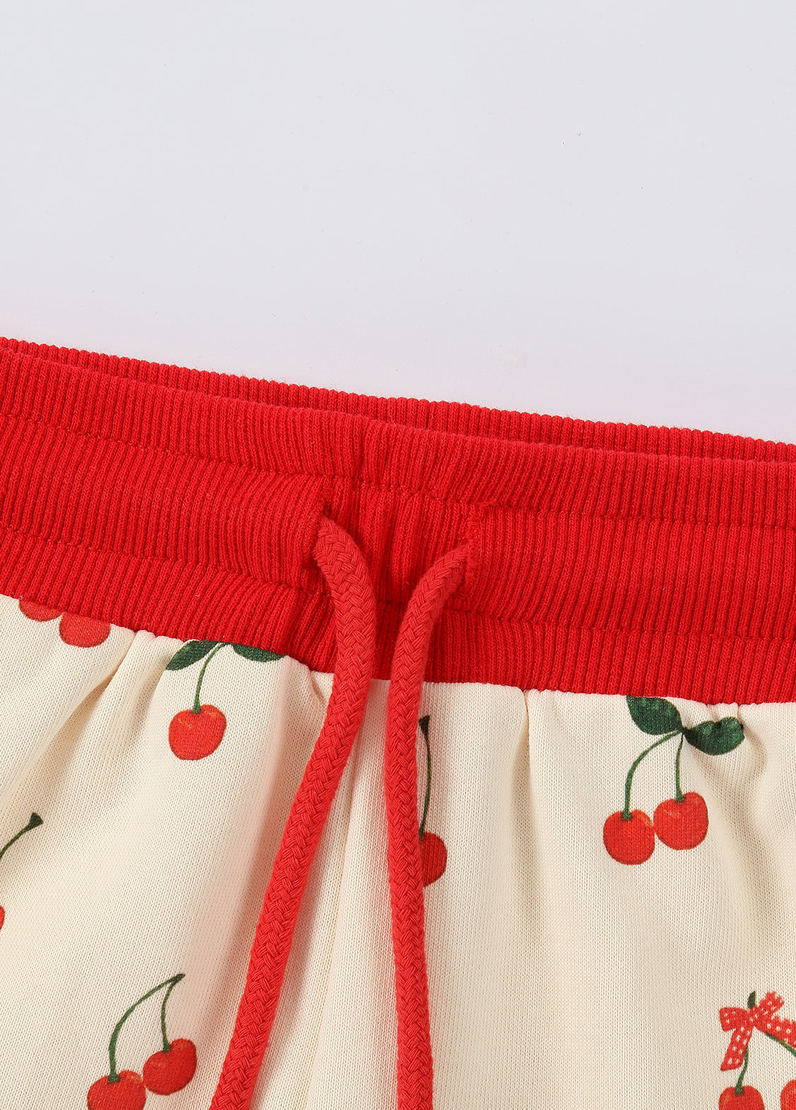 Girls Cherry Print Cotton Lounge Set