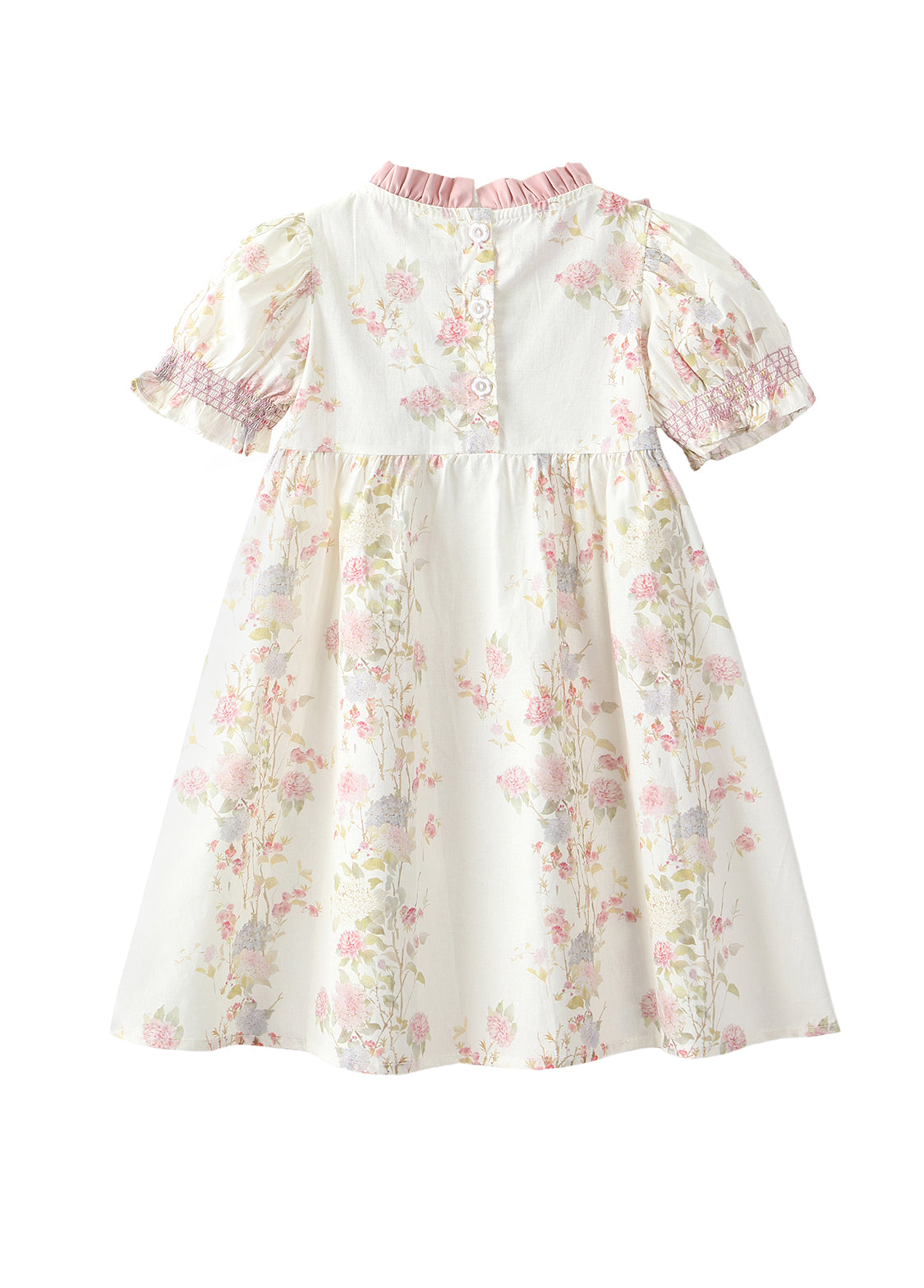 Girls Floral Print Cotton Dress
