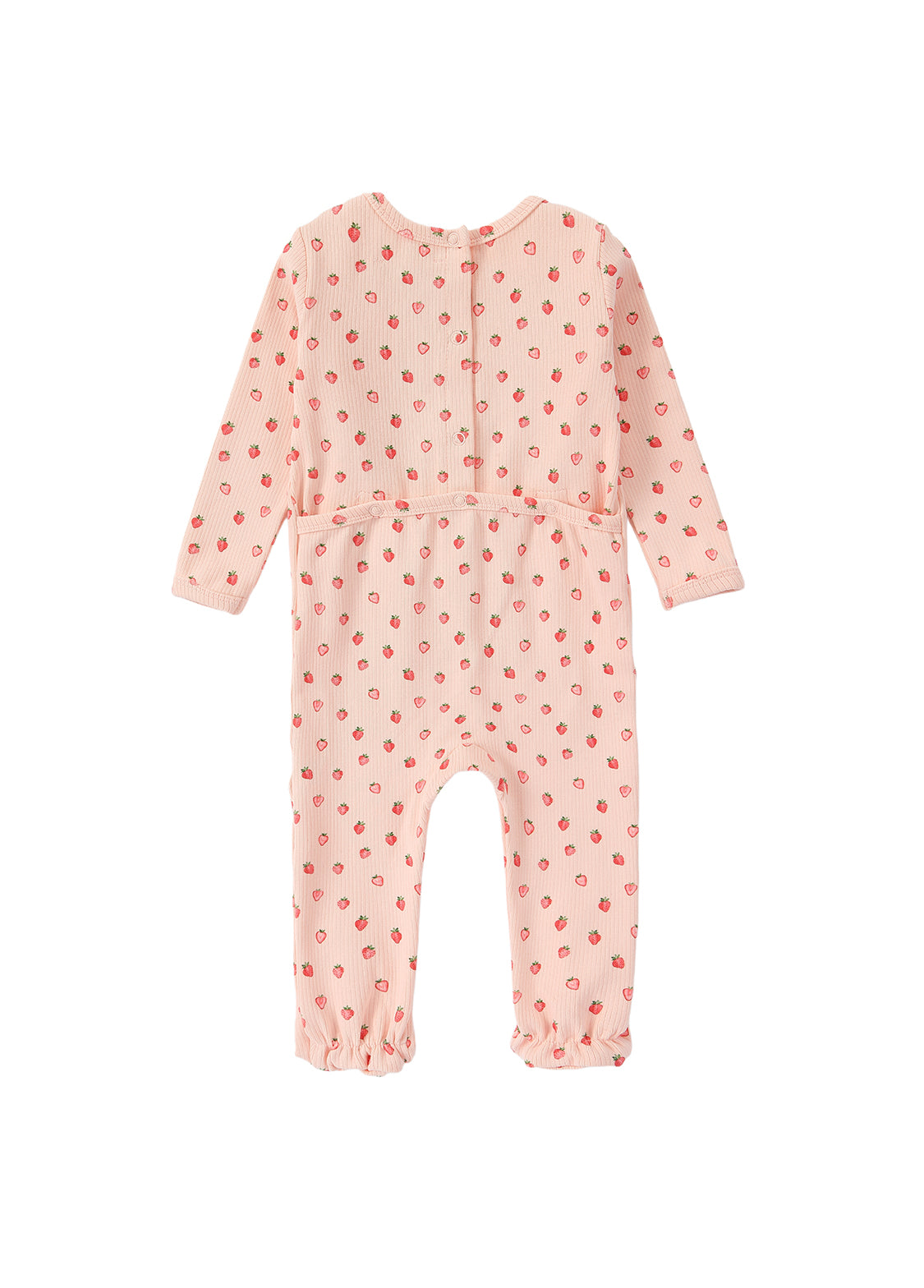 Baby Strawberry Print Ribbed One-Piece