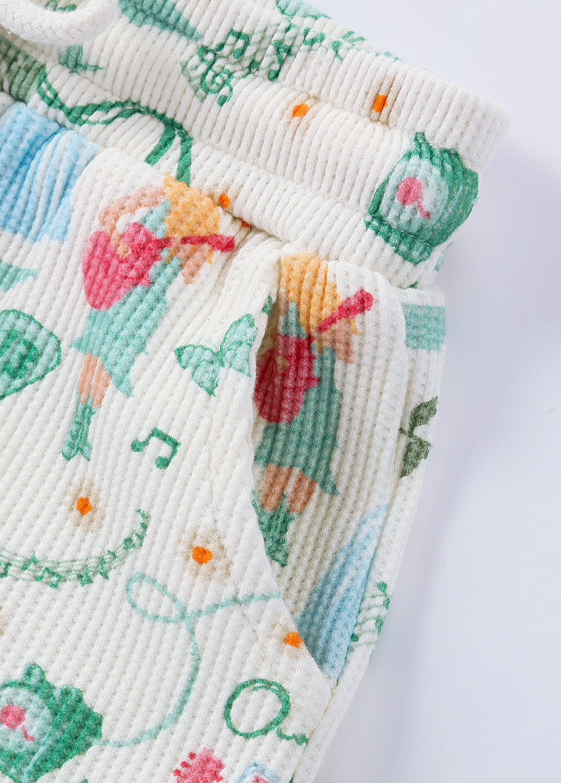 Kids Cotton Music Print Lounge Set