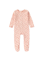 Baby Strawberry Print Ribbed One-Piece