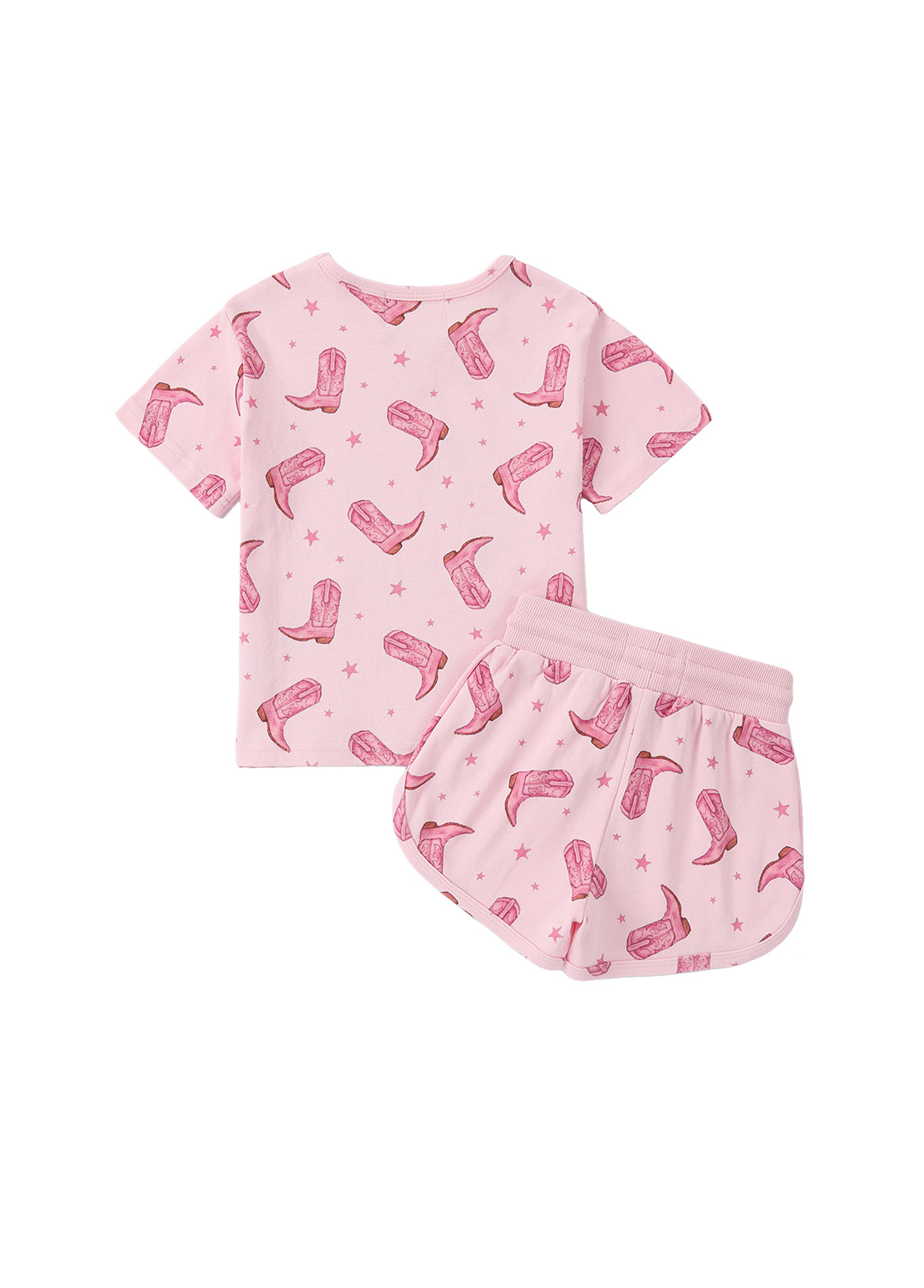 Girls Cotton Print Lounge Shorts Set