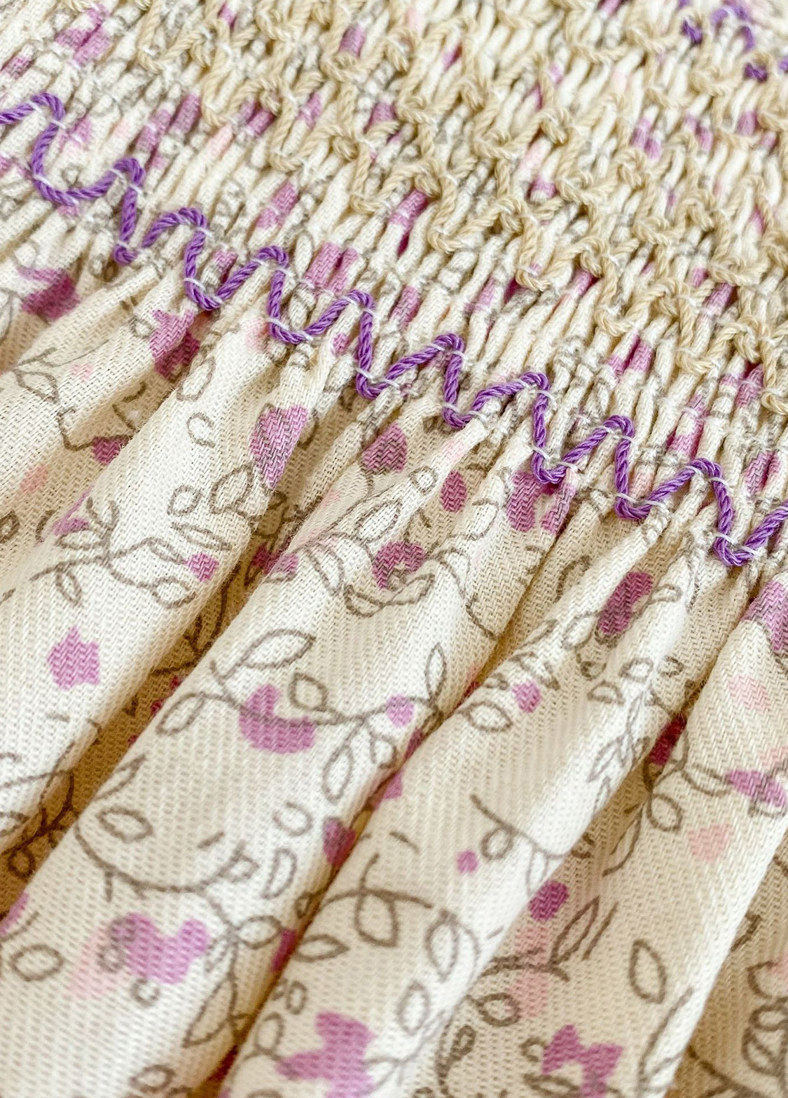 Girls Sweet Floral Double-layered Ruffled Puff Sleeve Dress