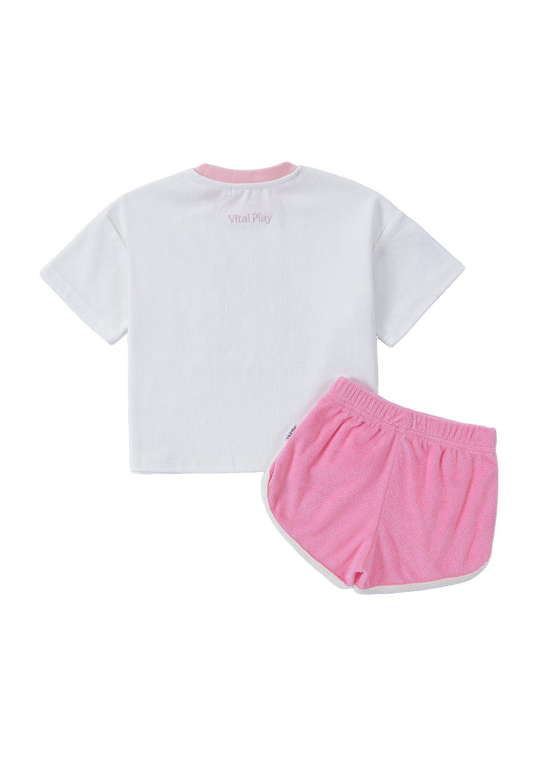 Girls Cotton Stretch Bow Summer Set