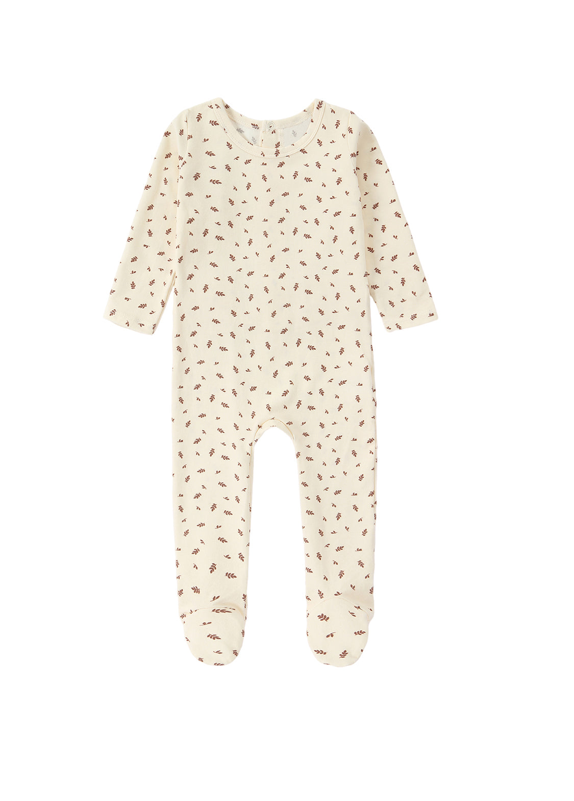 Baby All-Over Leaf Print Footed One-Piece