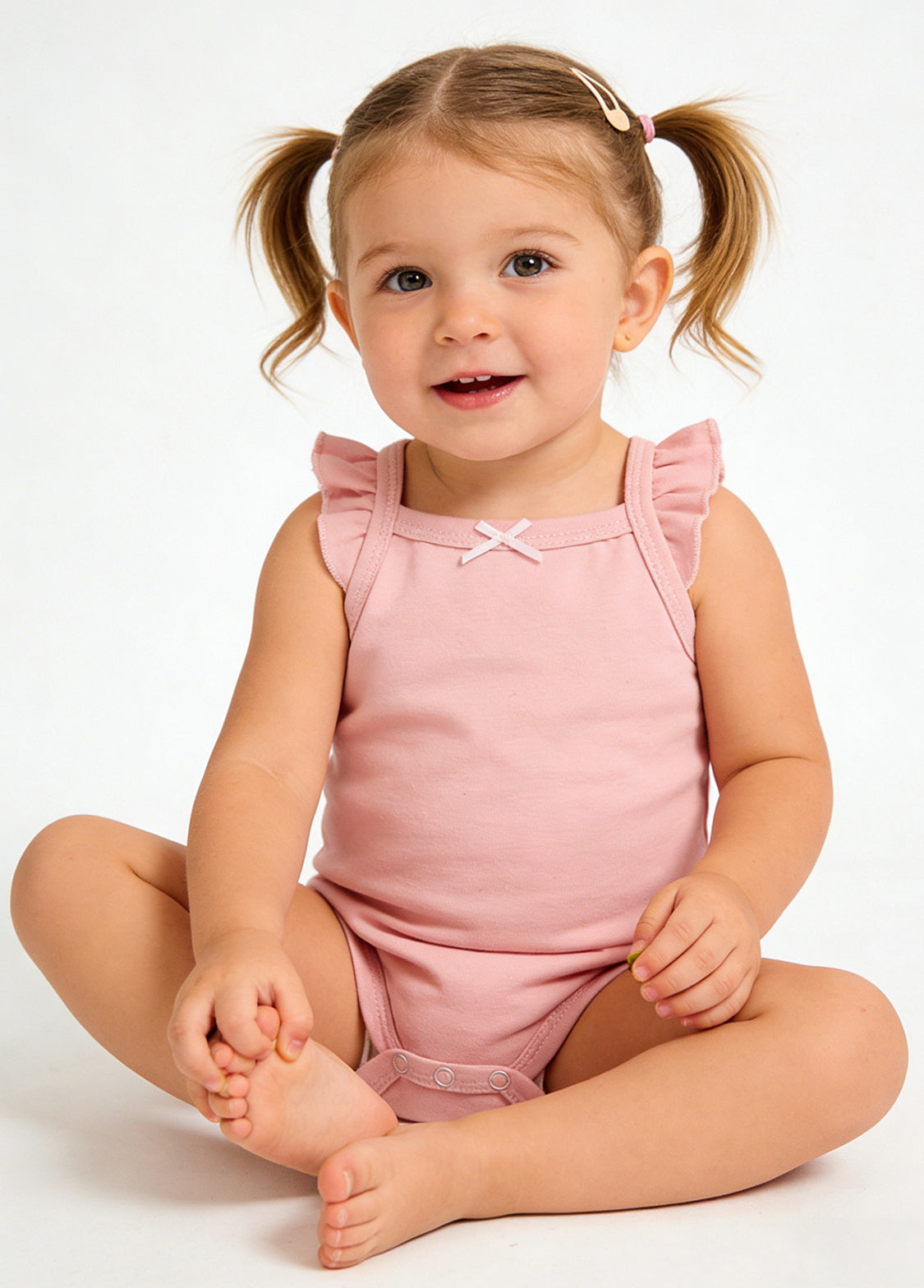 Baby Girls Cotton Floral Strap Bodysuit 5-Pack (0–1Y)