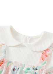 Baby Girl Floral Cottage Style Romper with Headband